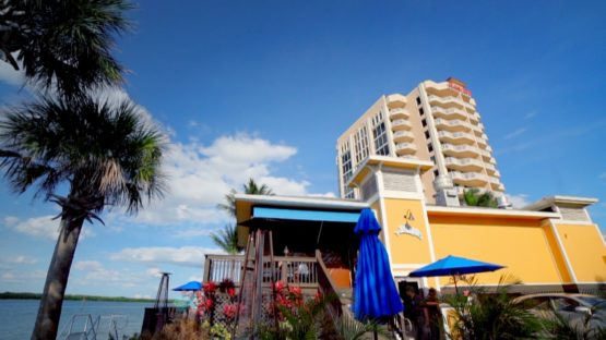 lover's key resort building and flippers restaurant