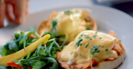 breakfast entree eggs and greens