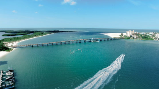 aerial view of Big Carlos pass and lover's key